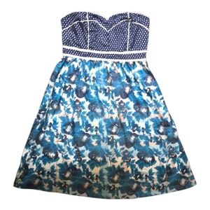 Kimchi Blue Mixed Media Strapless Dress -